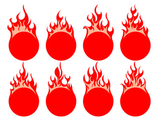 Round fire icon