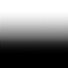 Gradient halftone dots background. Pop art template. Black and white texture. Vector illustration
