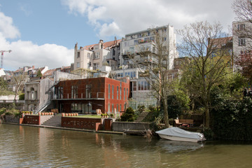 On the banks of the canal, Ghent Belgium