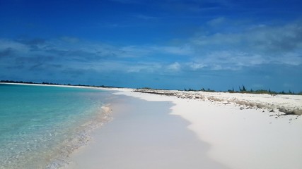 Perfect view of an isolated beach in Cayo Largo Cuba