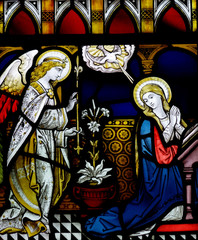 Fototapeta premium The Annunciation in stained glass