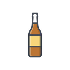 beer glass beverage alcohol bottle colored icon