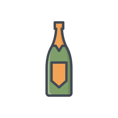 champagne drink beverage colored icon