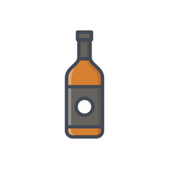 Beverage food alcohol colored icon