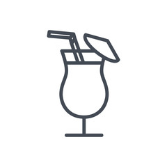 Cocktail drink beverage colored icon