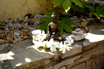 Statue of Buddha touching earth...