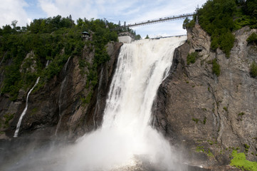 Fototapeta na wymiar Montmorency waterfall in Quebec, Canada