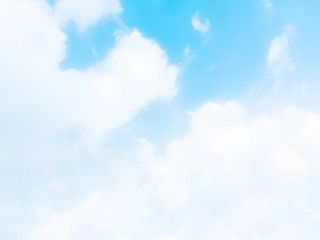Abstract blur photography.Blue sky with cloud for background and wall paper.