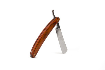 Straight razor isolated on white background