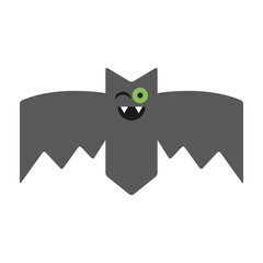 Bat. Emotional vampire, the character for Halloween. Vector illustration for design