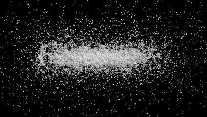 Salt isolated on black background