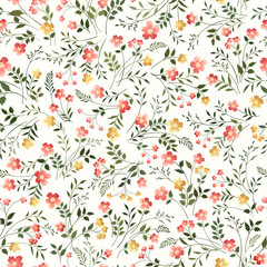 floral pattern on white background - 161982128