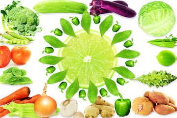 vegetable background with text copy space
