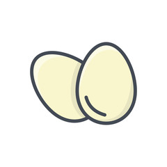 boiled egg food colored icon