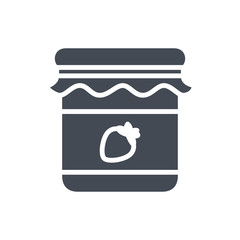 strawberry jam food silhouette icon