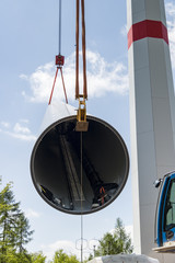 Aufbau eines Windrades, Windkraftanlage