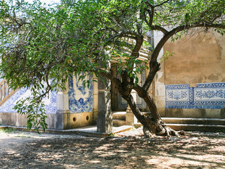 outside view of Estoi Palace in Estoi village