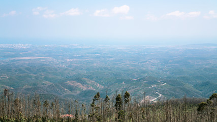 panoramic view of Serra de Monchique in Portugal © vvoe