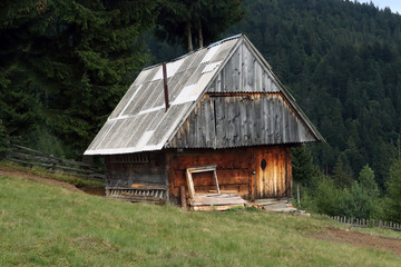 Wooden house in western Ukraine