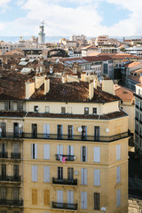 Obraz premium above view of residential houses in Marseilles