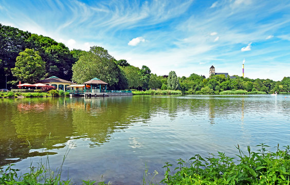 Pond "Schlossteich" in Chemnitz (Germany)