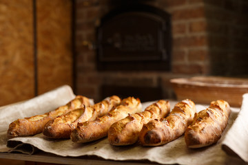Baguette Brot mit Ofen