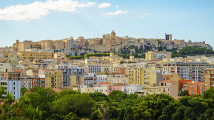 View on Cagliary in Sardinia, Italy.