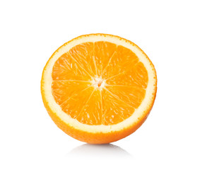 Fresh orange slice, isolated on white