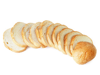 Sliced wheat bread.