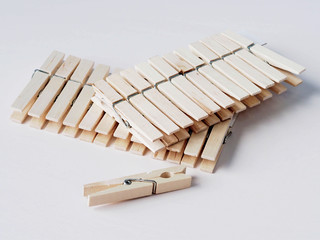 Clothes pegs.