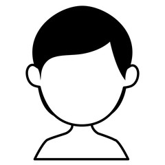 young man shirtless avatar character vector illustration design