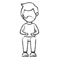 young man avatar character vector illustration design