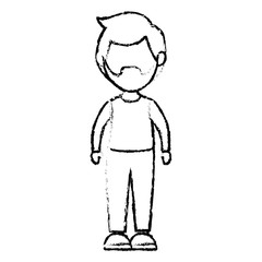 young man avatar character vector illustration design