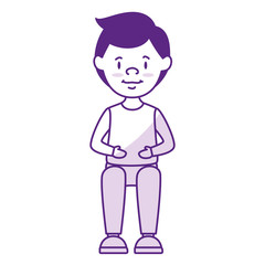 young man avatar character vector illustration design