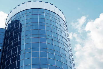 Modern skyscraper with tinted windows