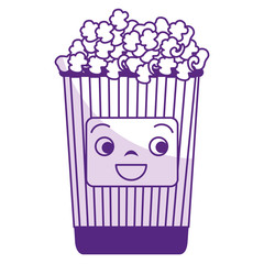 pop corn kawaii character vector illustration design