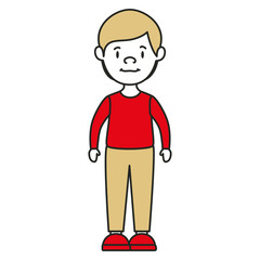 young man avatar character vector illustration design