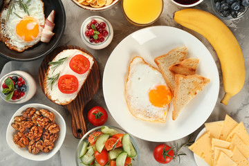 Nutrient breakfast on table