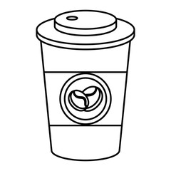 coffee plastic cup isolated icon vector illustration design