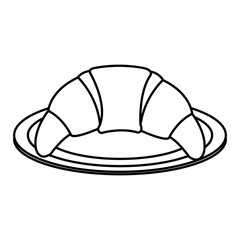 delicious croissant isolated icon vector illustration design