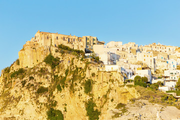 Fototapeta na wymiar A scenic view of Peschici, small fisihing town in Apuglia south of Italy