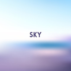 square blurred background - sunset colors With motivating quote