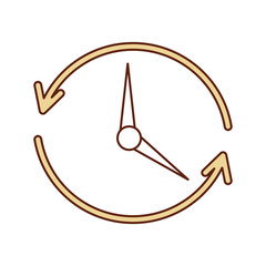 time clock with arrows icon vector illustration design