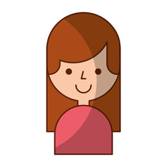 young woman avatar character vector illustration design