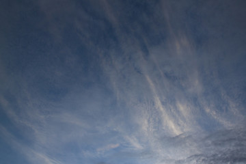 White cloud on blue sky on evening time.