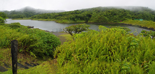 Naklejka na ściany i meble The Freshwater Lake, Morne Trois Pitons National Park (UNESCO Heritage Site), Dominica. Lesser Antilles