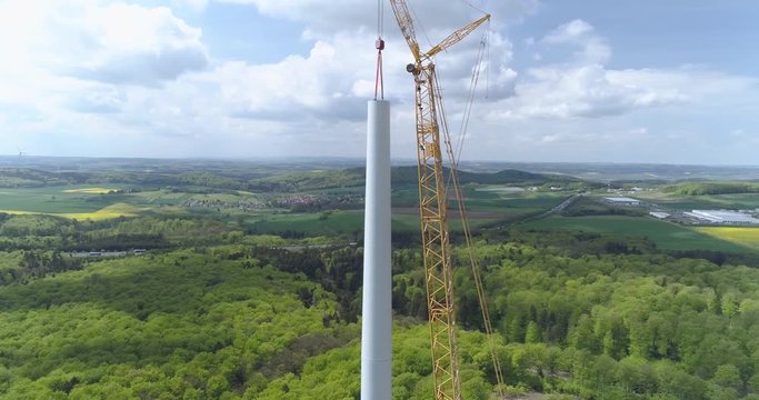 Bau eines Windrads, Windkraftanlage