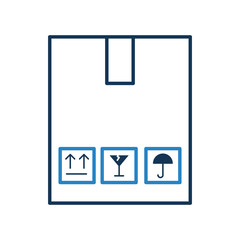 box carton delivery icon vector illustration design