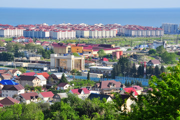 Obraz premium the view from the mountains in the Adler district of Sochi