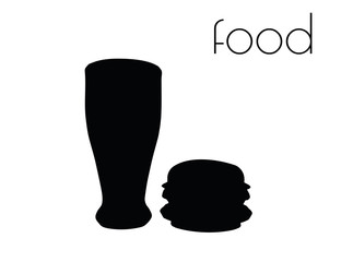 food silhouette on white background